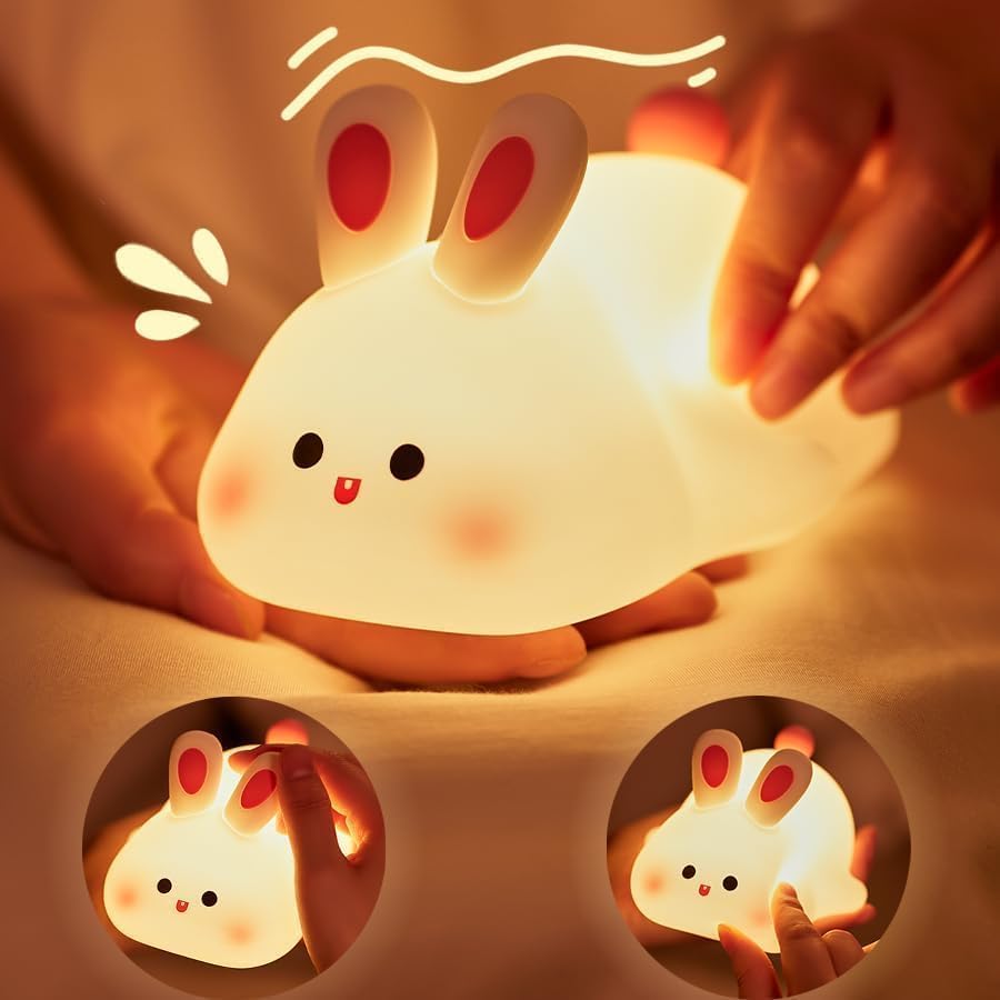 White- Little Rabbit Lamp Color Galaxy Star Projector Night Light – 360° Nebula Lamp