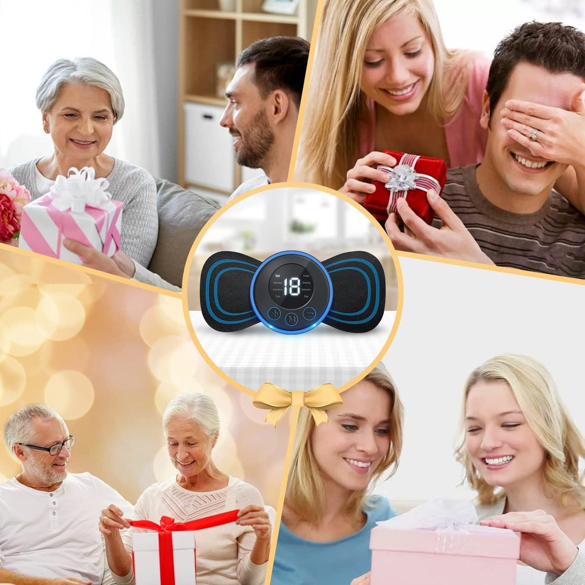Portable Wireless Body Massager Pad – 8 Modes, 19 Levels