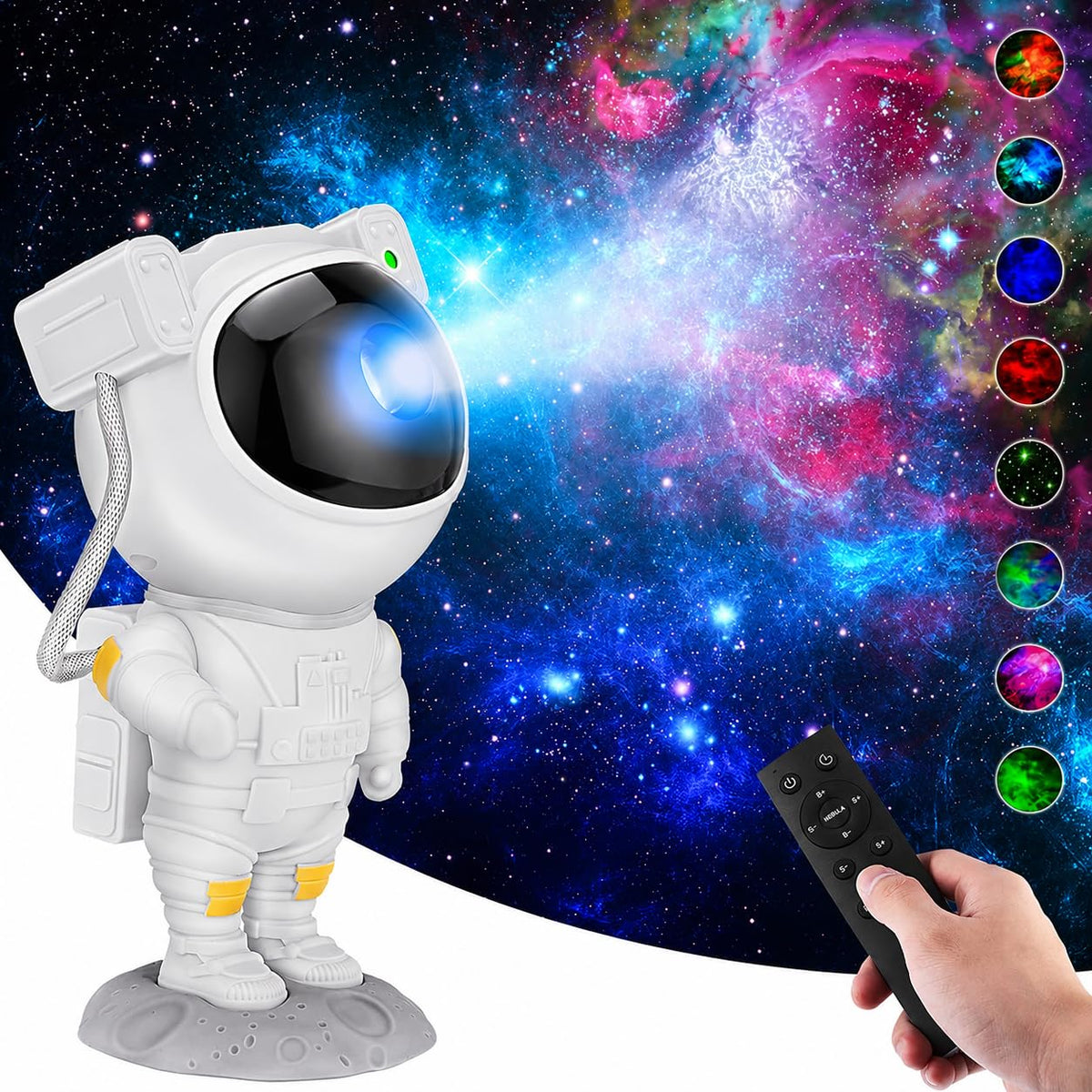 Galaxy Star Projector Night Light – 360° Nebula Lamp
