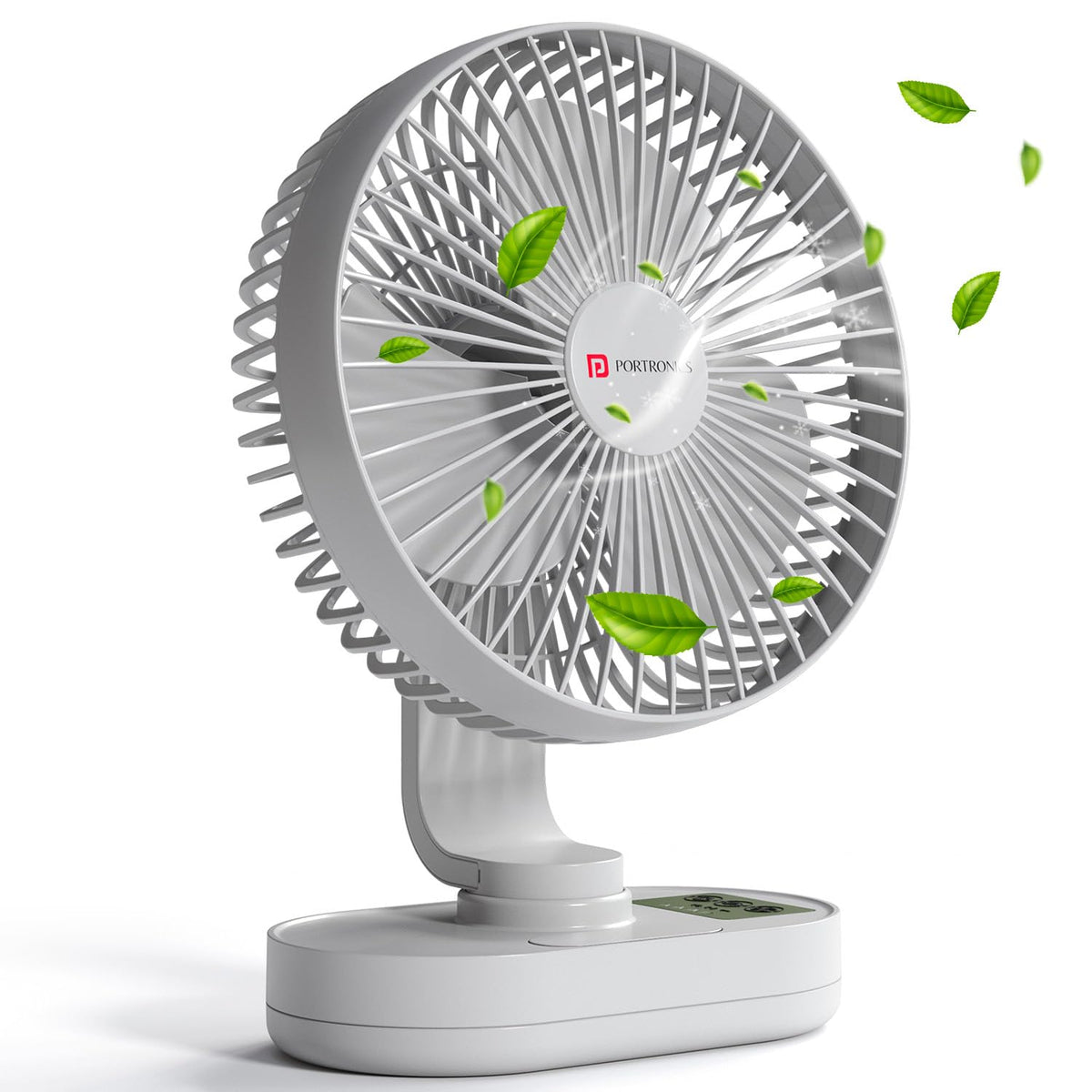 Portable Rechargeable Desk Fan With Oscillation & Tilt