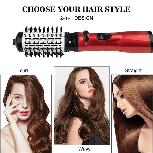 3-in-1 Hot Air Brush Hair Styler With Negative Ions