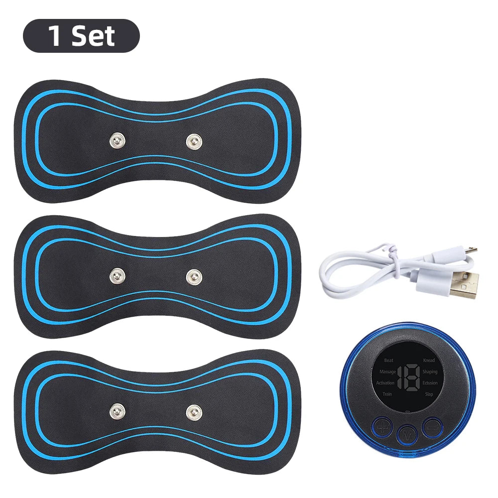 03 suit Color EMS Electric Neck Massager Patch – 8 Modes, 19 Levels