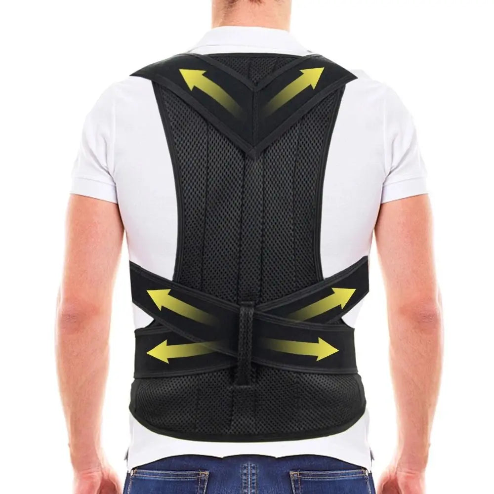 Adjustable Back Posture Corrector Brace With Waist Support