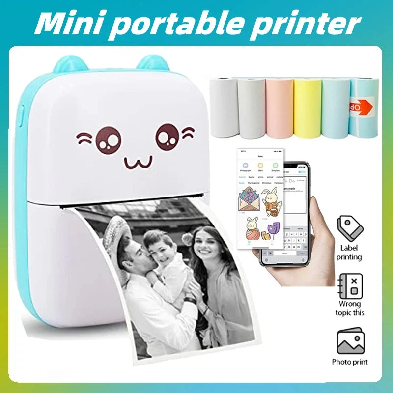 Mini Bluetooth Thermal Photo Printer – Portable 58mm