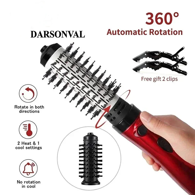 3-in-1 Hot Air Brush Hair Styler With Negative Ions