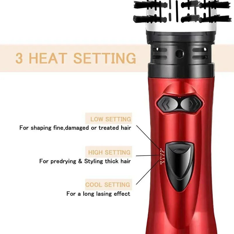 3-in-1 Hot Air Brush Hair Styler With Negative Ions