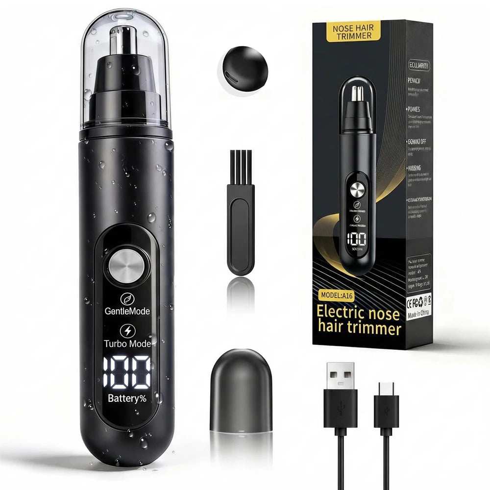 Rechargeable Electric Nose Hair Trimmer – Painless Grooming