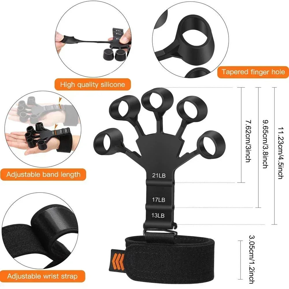Silicone Hand Grip Strengthener Finger Exerciser Set