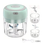 Green Color Mini Electric Food Chopper 250 ml USB Rechargeable