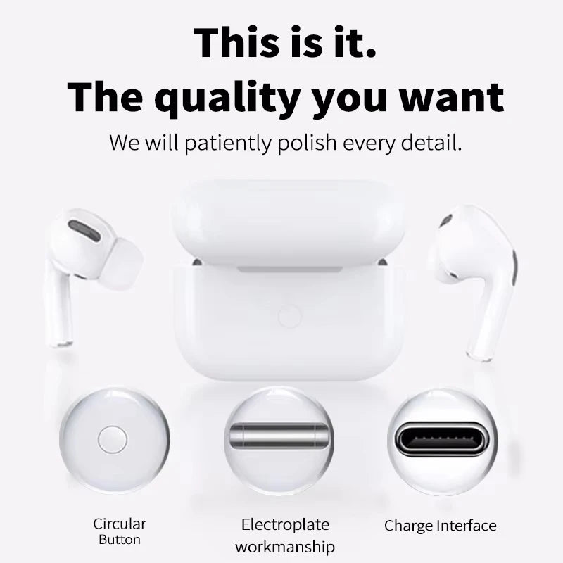Wireless Bluetooth Earbuds With Mic – Noise Cancelling