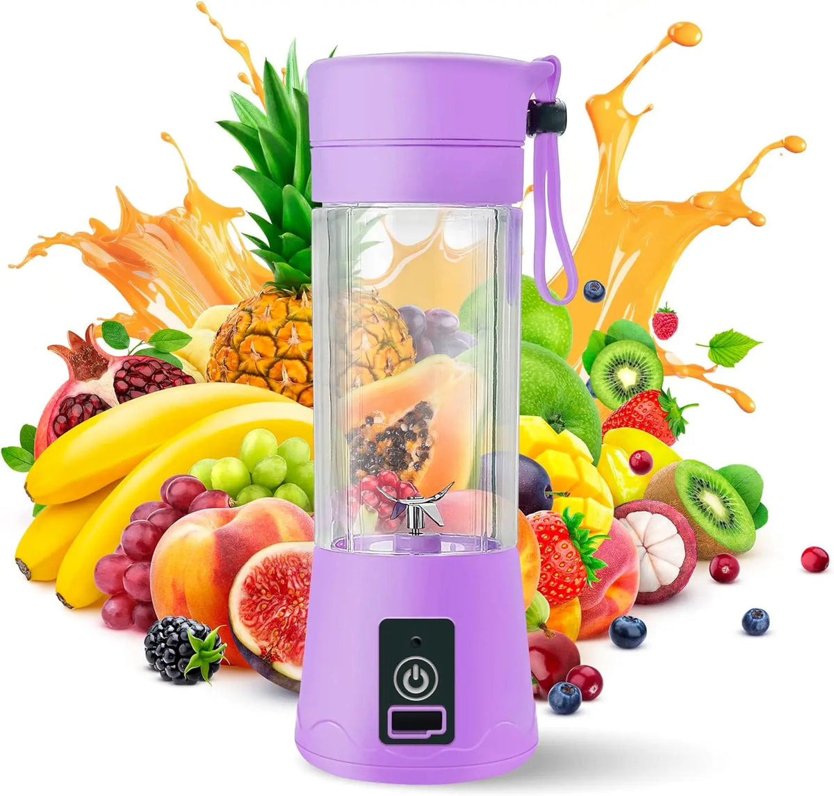 purple Color Portable USB Mini Blender – Rechargeable Smoothie Maker