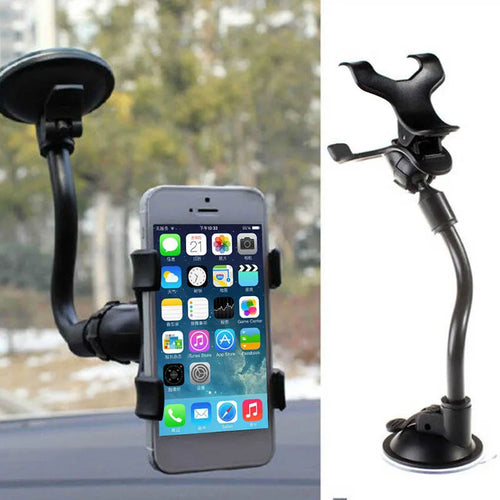 360° Suction Car Phone Holder – Flexible Long Arm Mount