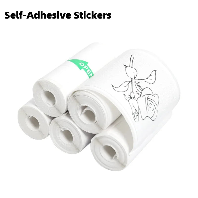 5pcs-Printing paper color Mini Bluetooth Thermal Photo Printer – Portable 58mm