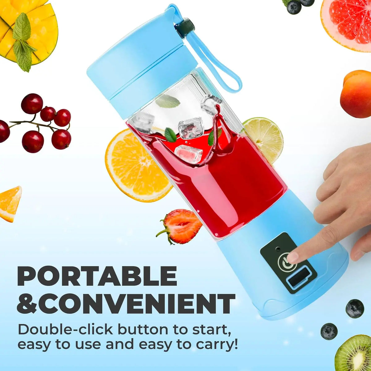 Portable USB Mini Blender – Rechargeable Smoothie Maker