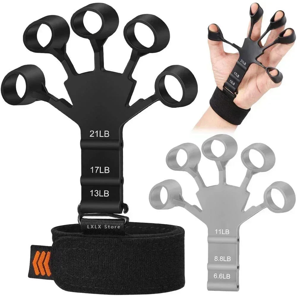 Silicone Hand Grip Strengthener Finger Exerciser Set