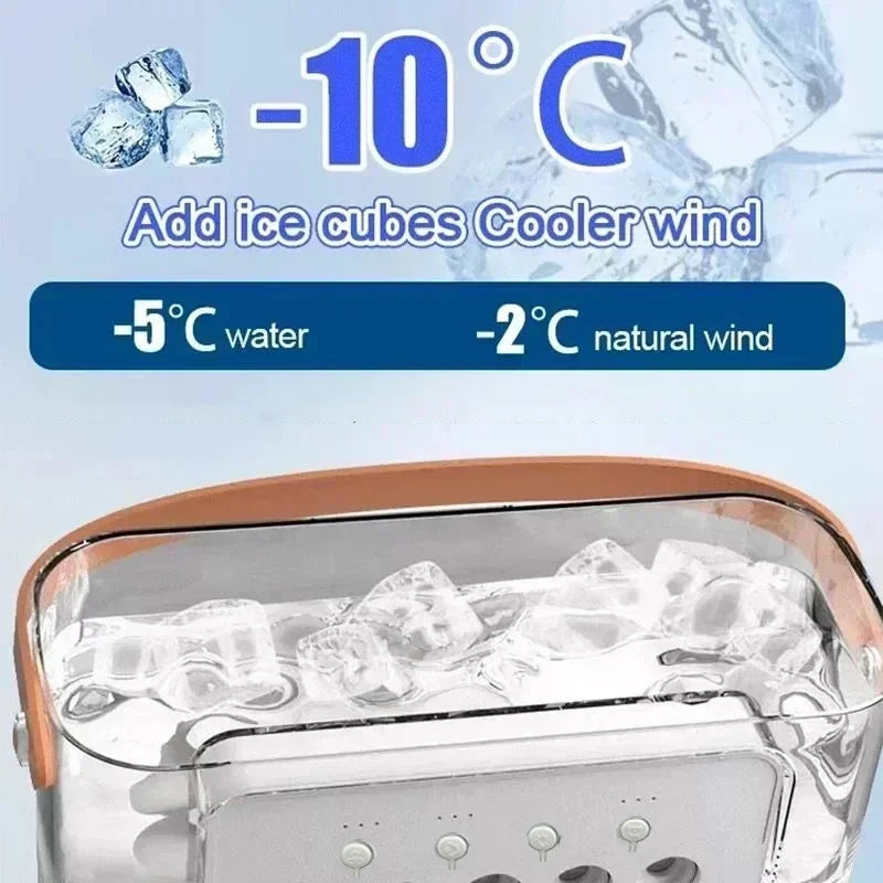 Mini USB Air Cooler Fan With Humidifier And LED Light