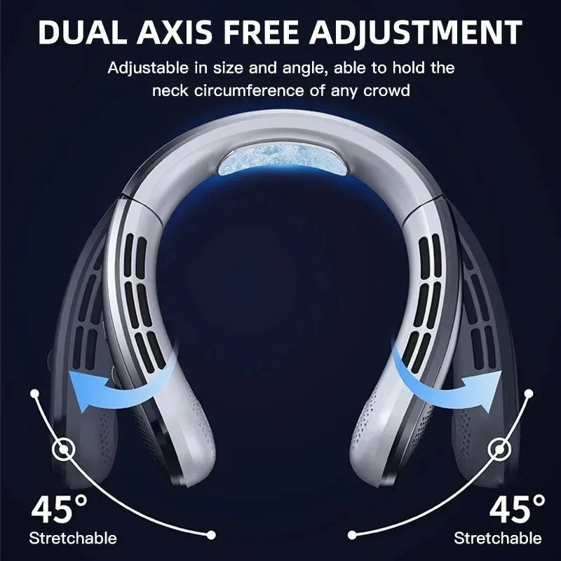 8000mAh Bladeless Neck Fan With LED Display