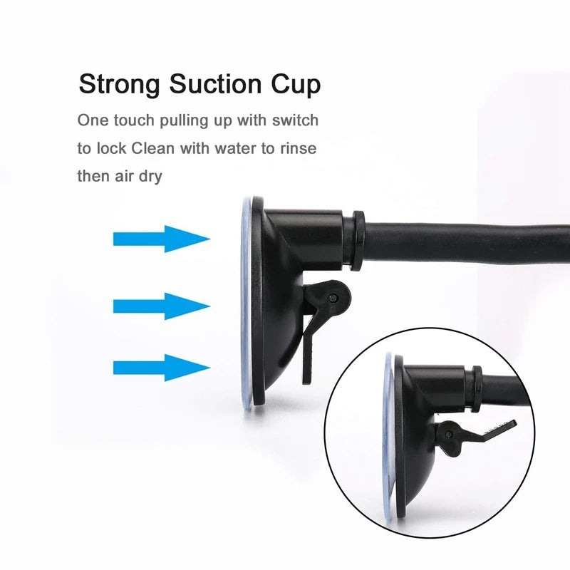 360° Suction Car Phone Holder – Flexible Long Arm Mount