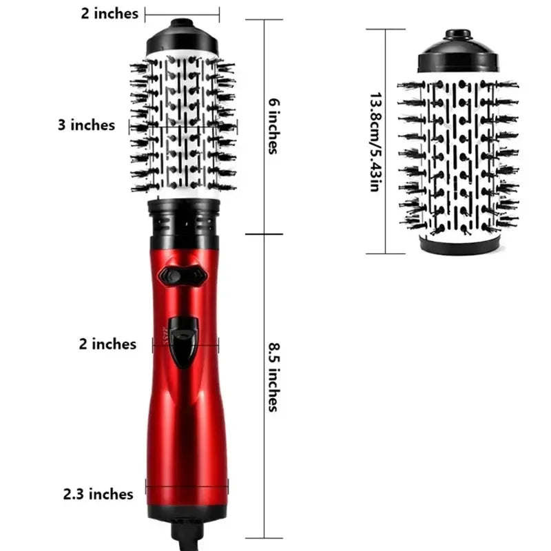 3-in-1 Hot Air Brush Hair Styler With Negative Ions