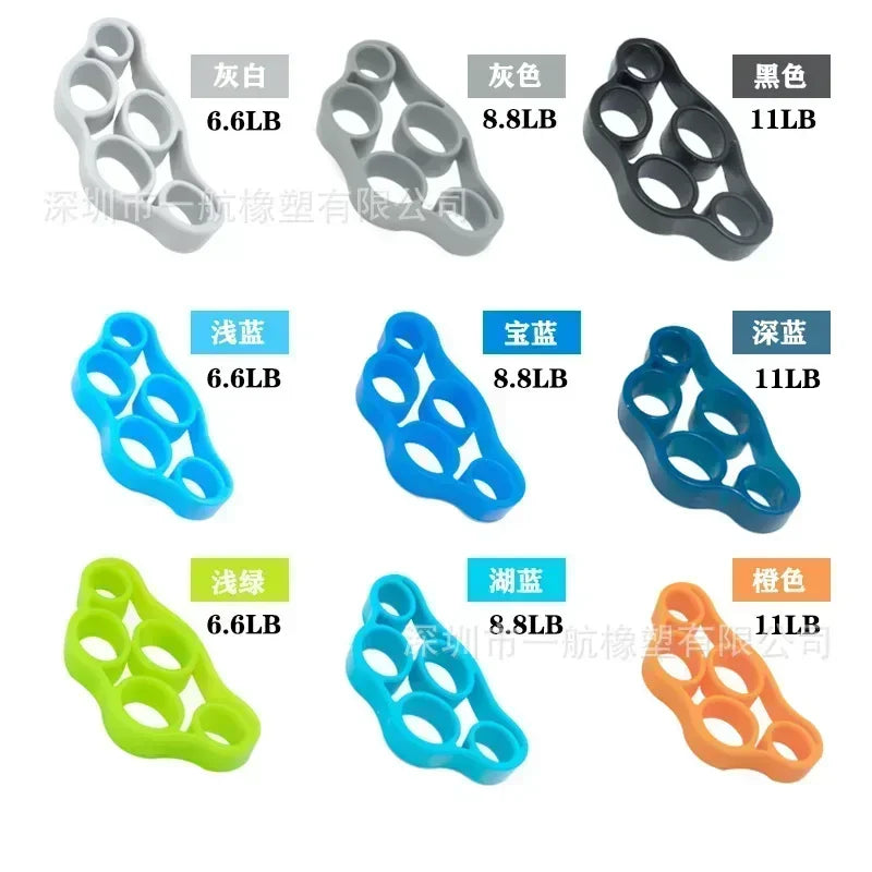 random 1pc Color Silicone Hand Grip Strengthener Finger Exerciser Set