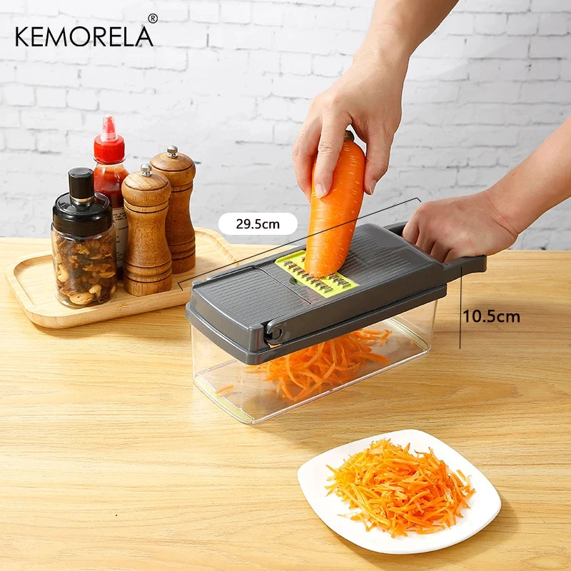 14-in-1 Vegetable Chopper Slicer With Stainless Steel Blades
